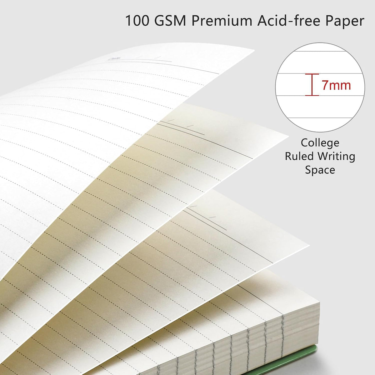 RETTACY Spiral College Ruled Notebook, 300 Pages, A5 Size (5.7" x 8.2")