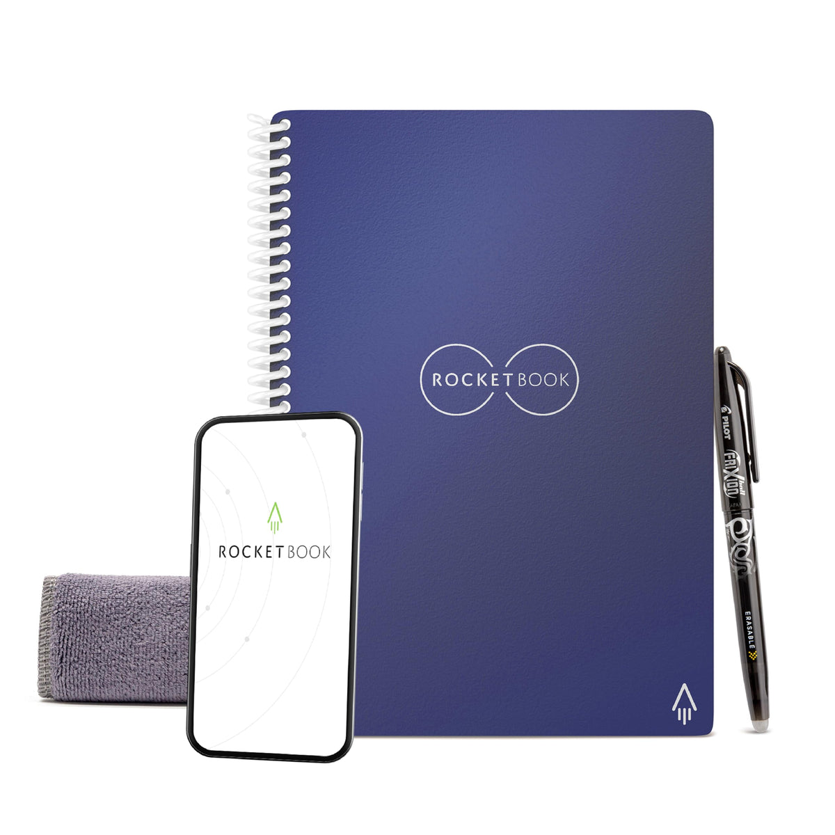 Rocketbook Core Reusable Smart Notebook, Letter Size 8.5x11, Black