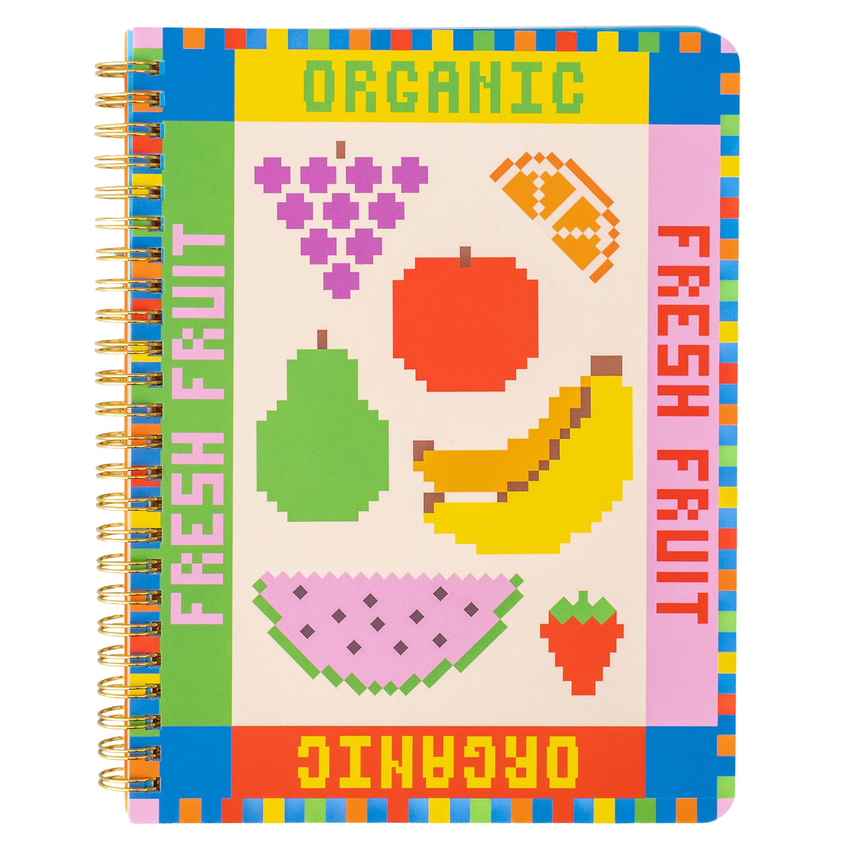 ban.do Small Colorful Spiral Notebook (Mid-Century Stripe)