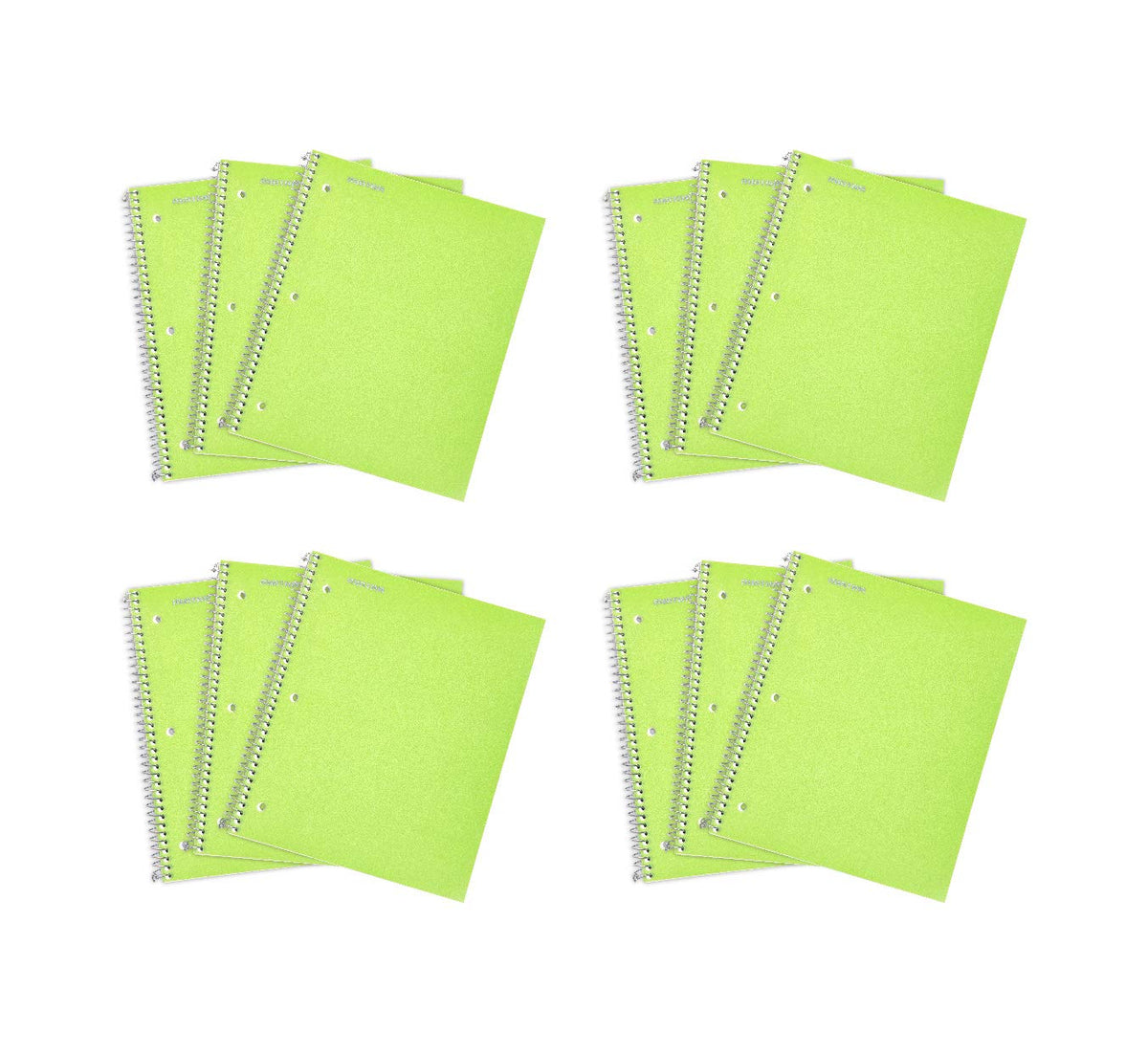 Mintra Office Durable Spiral Notebooks, 1 Subject, (Spring Pink, Sun Yellow, Arctic Ice, College Ruled 3pk)