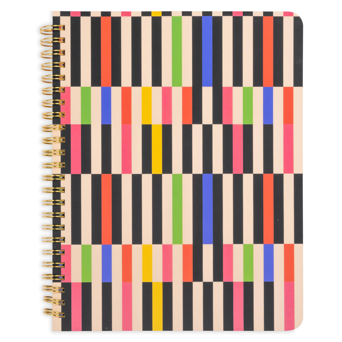 ban.do Small Colorful Spiral Notebook (Mid-Century Stripe)