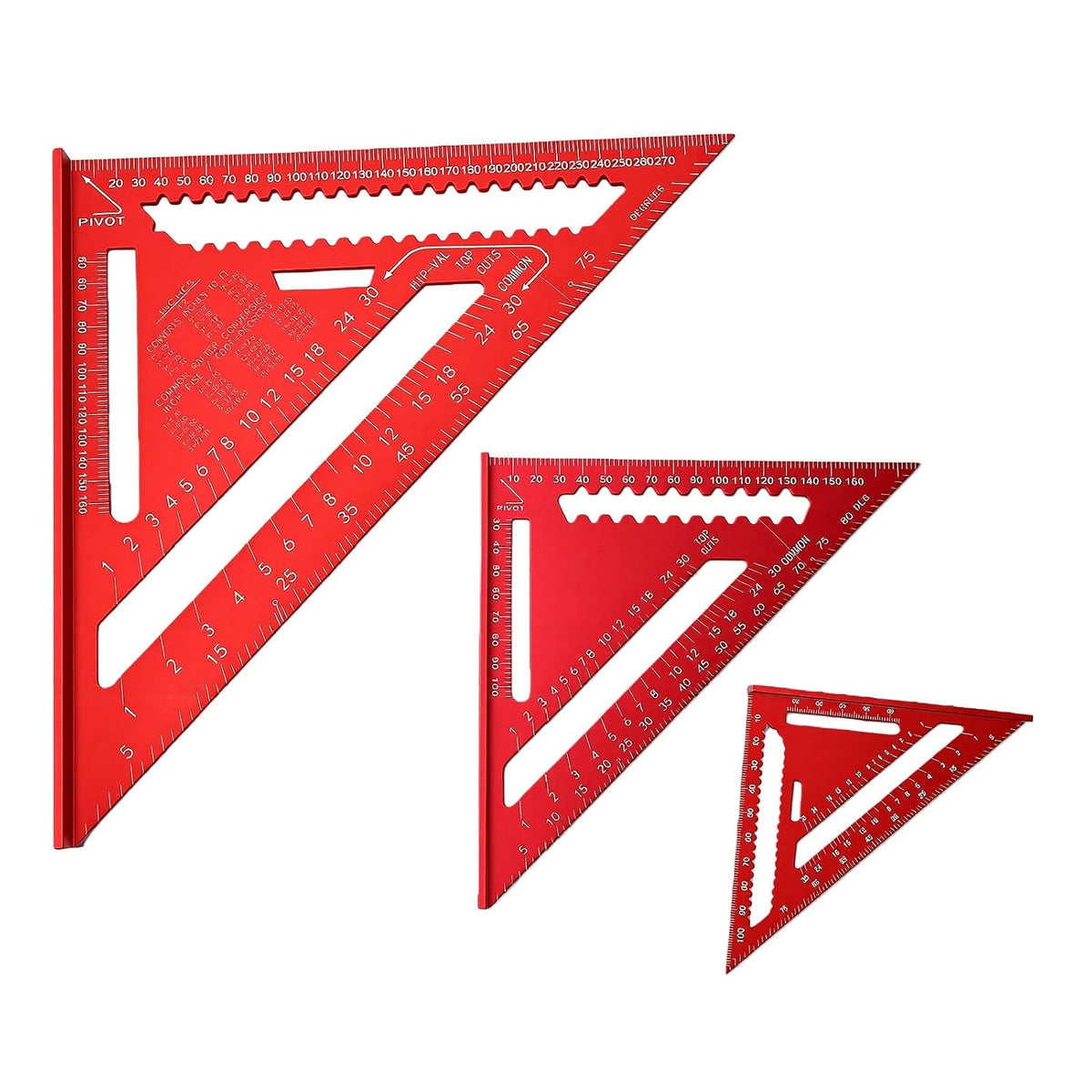 GOWENIC 3PCS Aluminum Rafter Square Set, 4/6/12 Inch