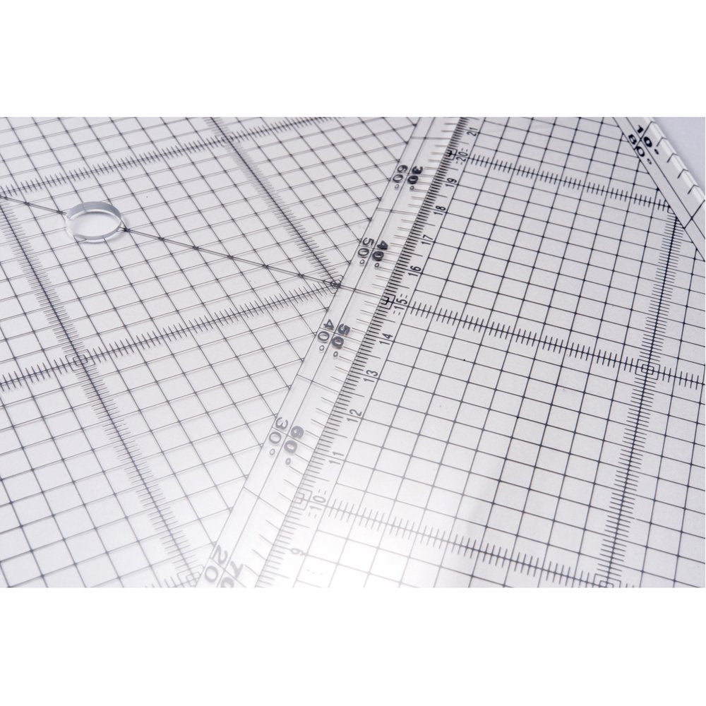 STAEDTLER 966 30 Triangle Ruler Drawing Set for Layout 11.8 inches (30 cm)