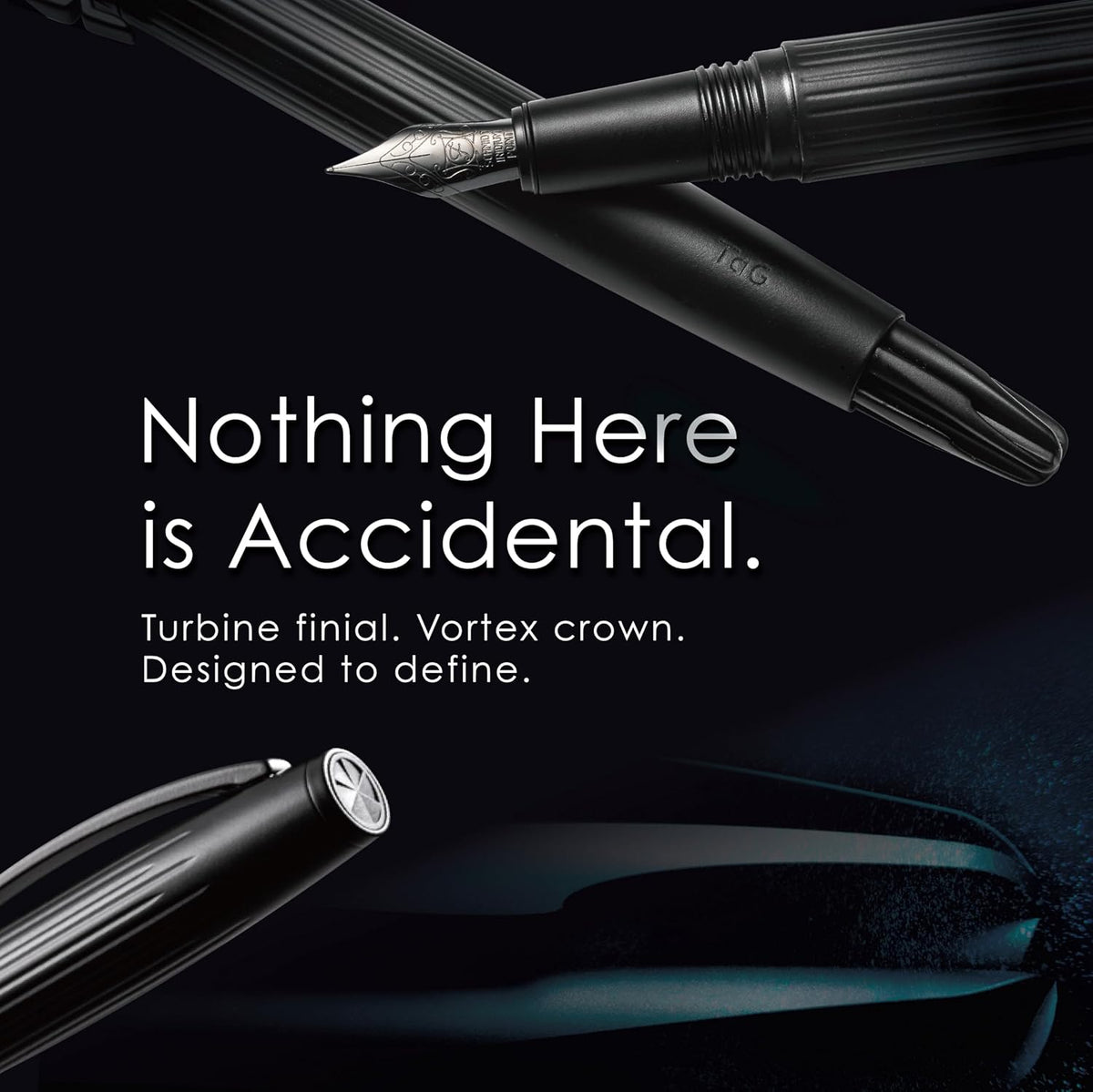 TAG Submarine Luxury Fountain Pen – TurbineDriven Refill, Gold-Plated Medium Nib, Elegant Writing Gift for Men & Women, Designed by Award-Winning Team