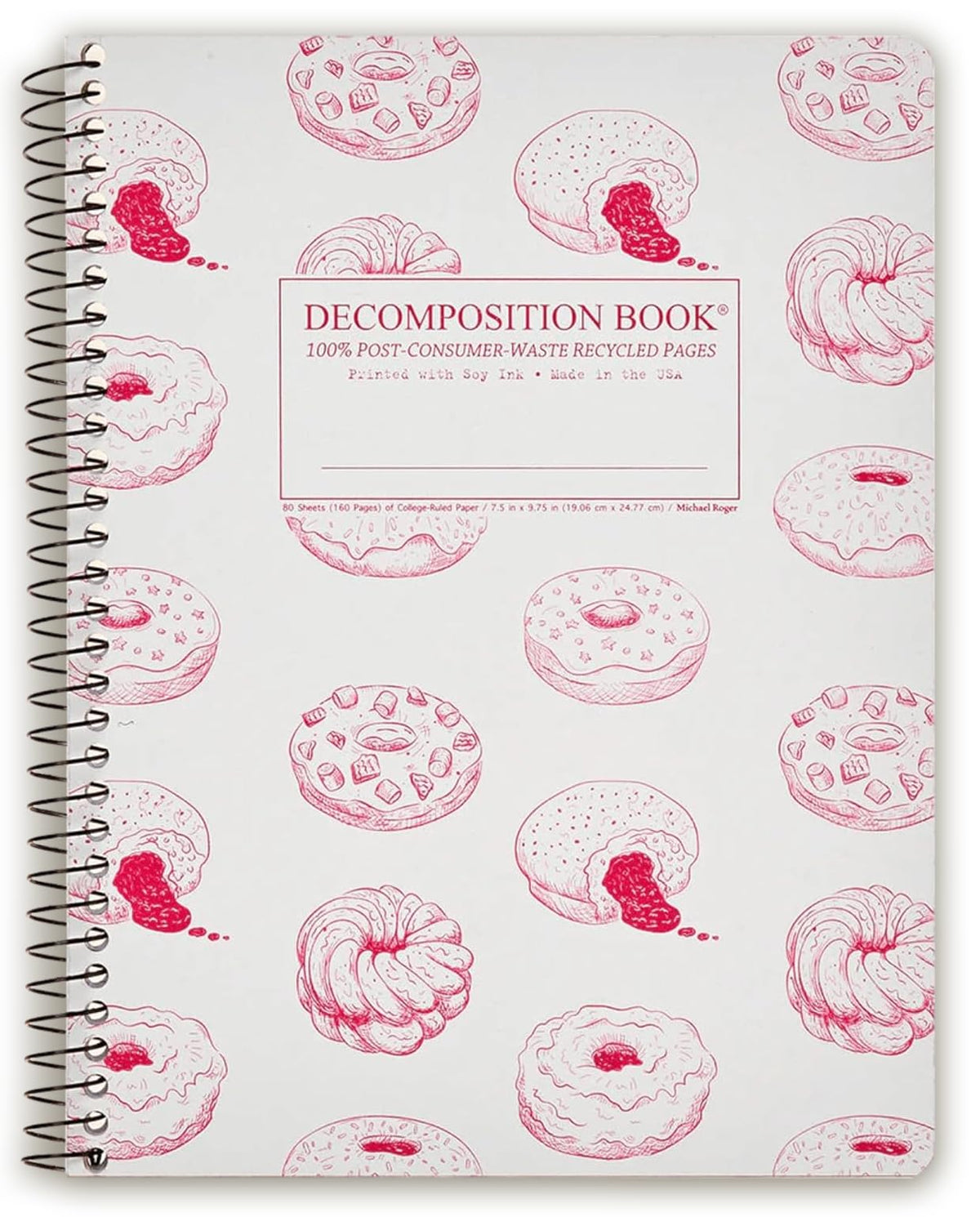 Decomposition Bluebells College Ruled Spiral Notebooks – 9.75 x 7.5 Journal with 160 Lined Pages – Notebooks for School Supplies, Home & Office – 100% Recycled Paper – Made in USA