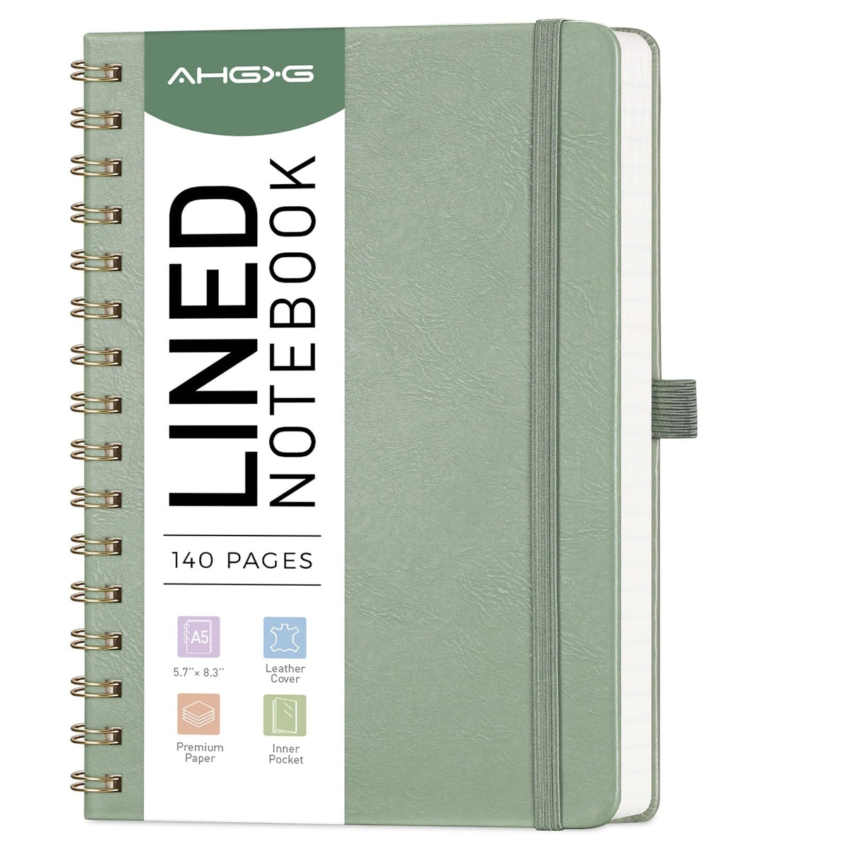 AHGXG Lined Spiral Journal Notebook, 110 Pages, A4 (8.5" x 11")