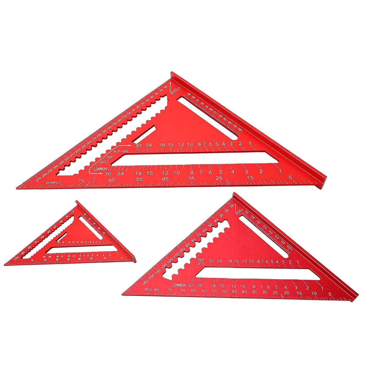 Aluminum Rafter Square Set 4 6 12 Inch Triangular Woodworking Ruler