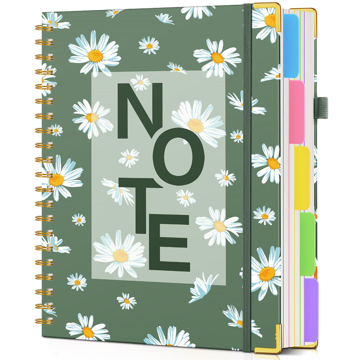 Large Spiral Notebook Journal 8.5"x11" with Divider Tabs, 300 Pages 5 Subject Notebooks for Work School, Cute Lined Journal for Women, A4 Hardcover Spiral Notebook College Ruled,ColorfulTreeofLife