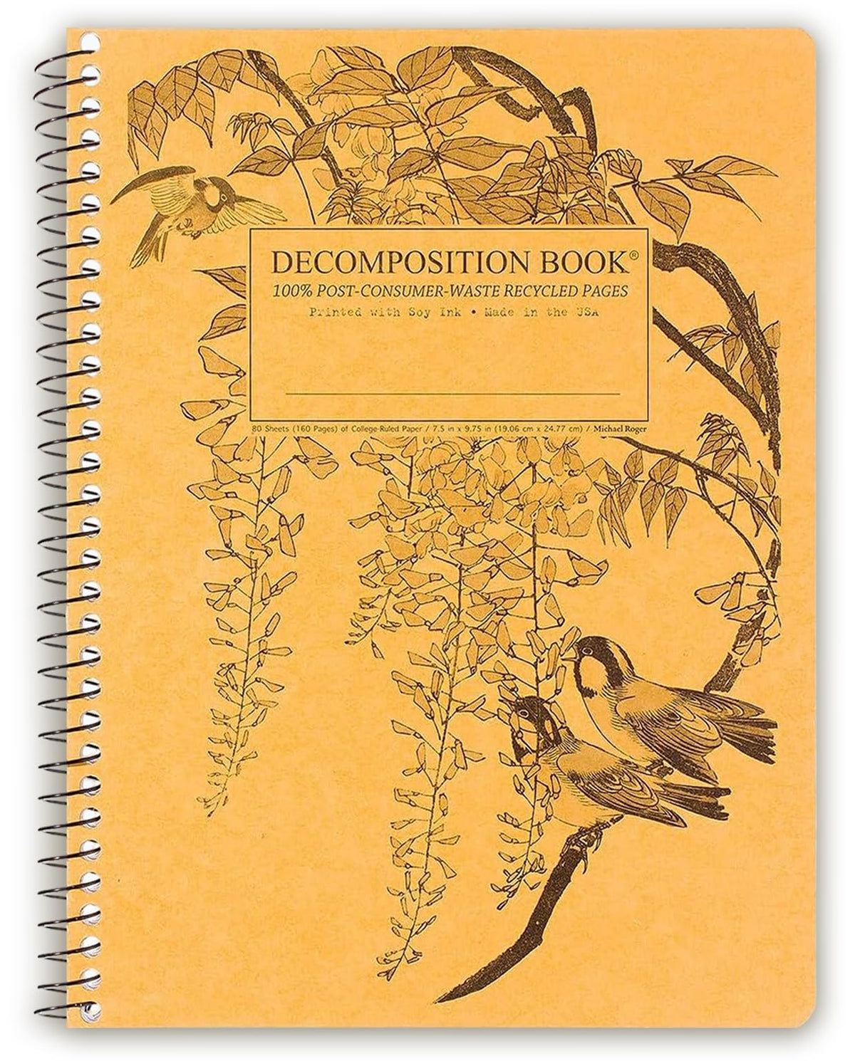 Decomposition Bluebells College Ruled Spiral Notebooks – 9.75 x 7.5 Journal with 160 Lined Pages – Notebooks for School Supplies, Home & Office – 100% Recycled Paper – Made in USA