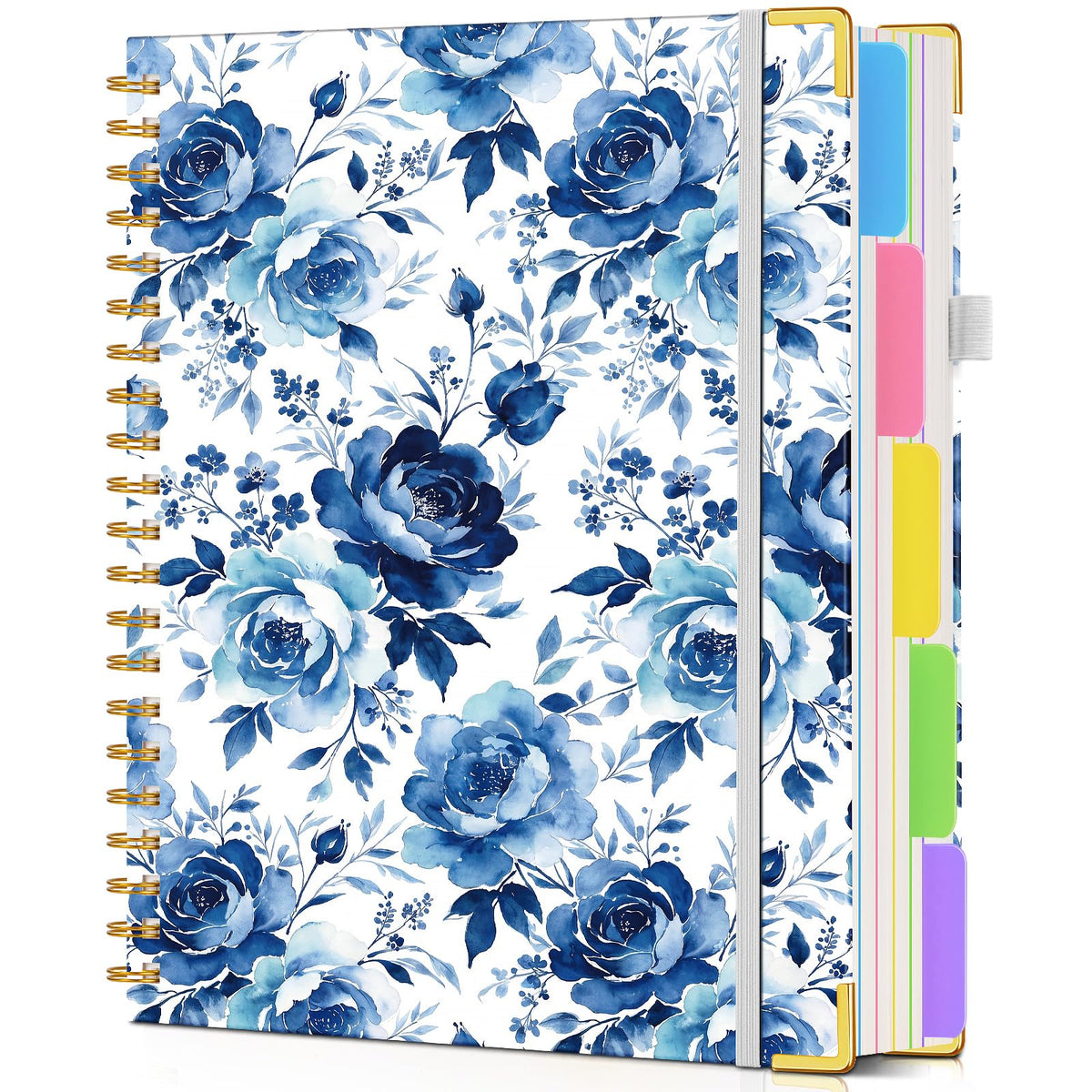 Large Spiral Notebook Journal 8.5"x11" with Divider Tabs, 300 Pages 5 Subject Notebooks for Work School, Cute Lined Journal for Women, A4 Hardcover Spiral Notebook College Ruled,ColorfulTreeofLife
