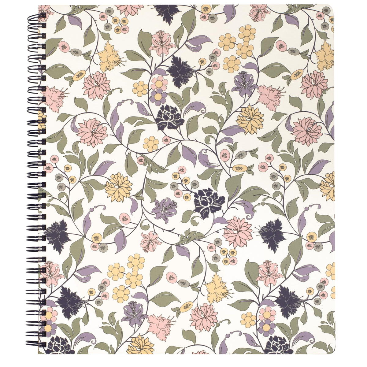 Steel Mill & Co. Cute Floral Large Spiral Notebook, Orange Flower