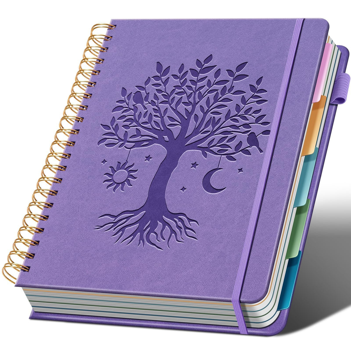 Ovesmusl 5-Subject Hardcover Spiral Notebook, 8.5" x 11", College Ruled