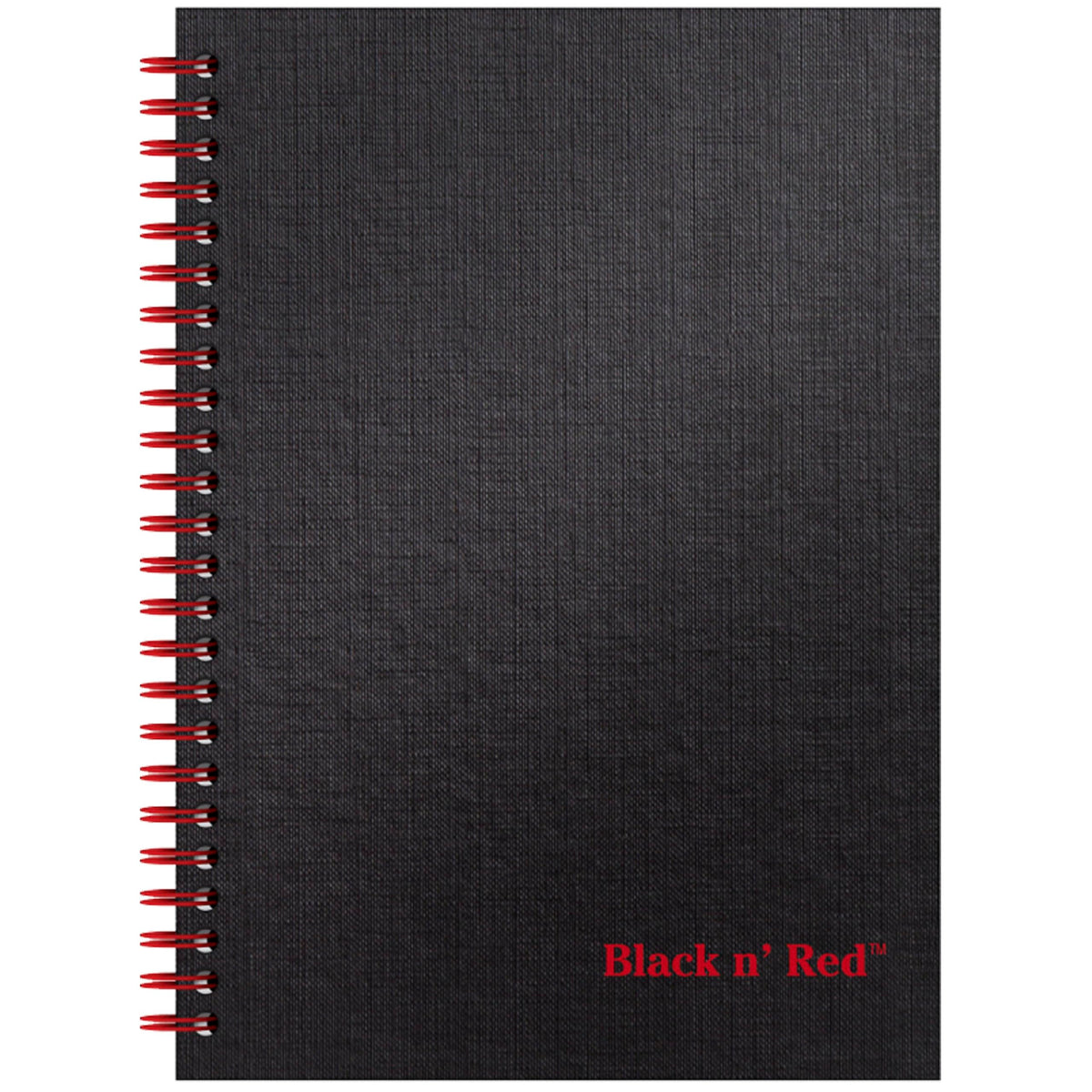 Black n' Red Notebooks, Business Journals, 3 Pack, 11" x 8-1/2", 70 Sheets, Ruled, Optik Paper, Scribzee App, Hardcover, Wirebound, Black (400123488)