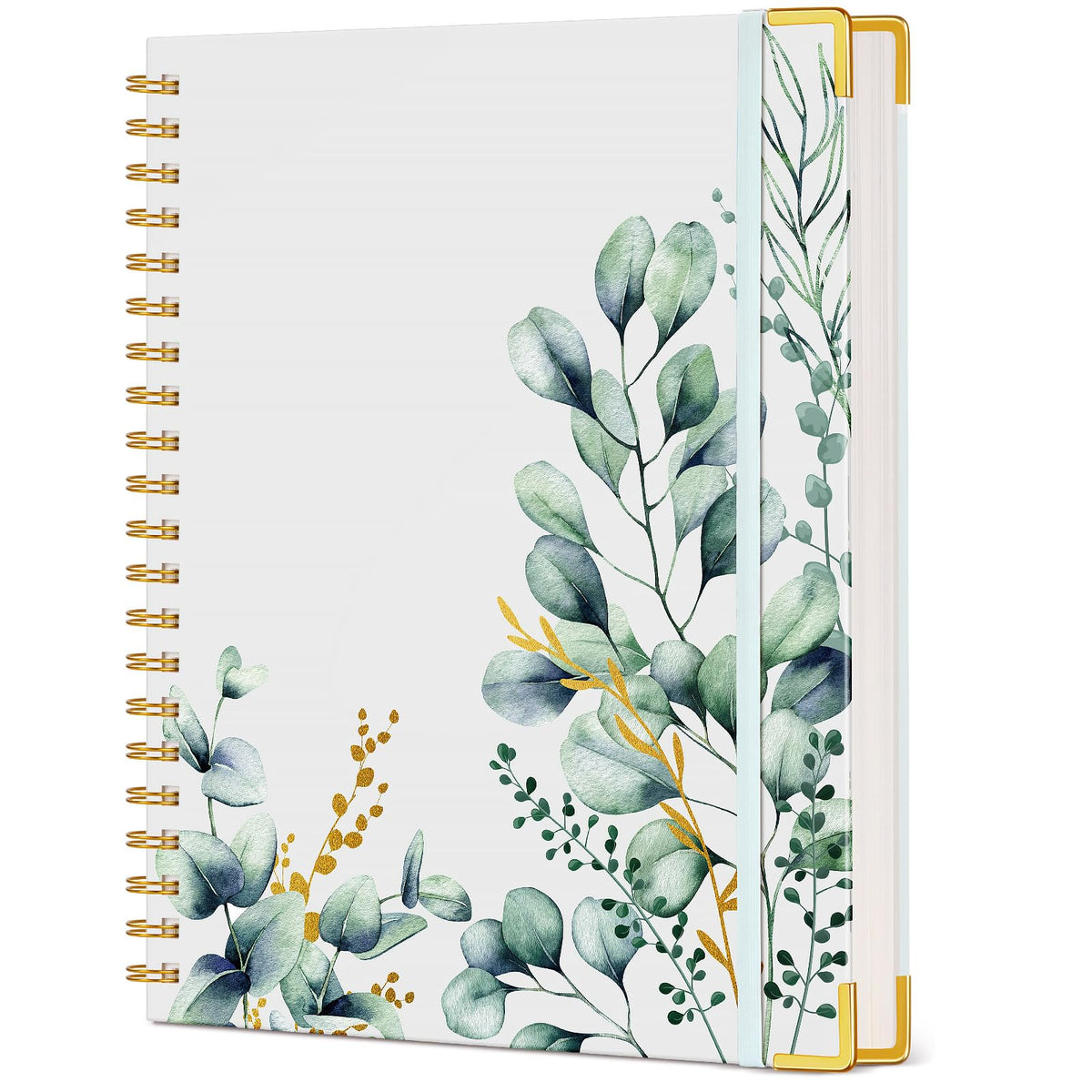 Cute Spiral Notebook Journal for Women, 200 Pages Lined Notebooks 8.5” x 11”, A4 Large Hardcover Spiral Journals with 100 GSM Thick Paper, College Ruled Notebook for Writing Work School, Orange Floral