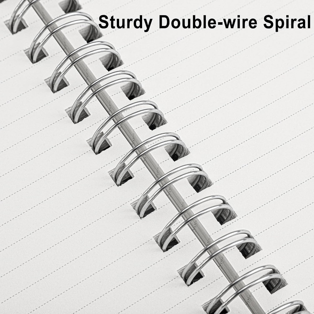 RETTACY Spiral College Ruled Notebook, 300 Pages, A5 Size (5.7" x 8.2")