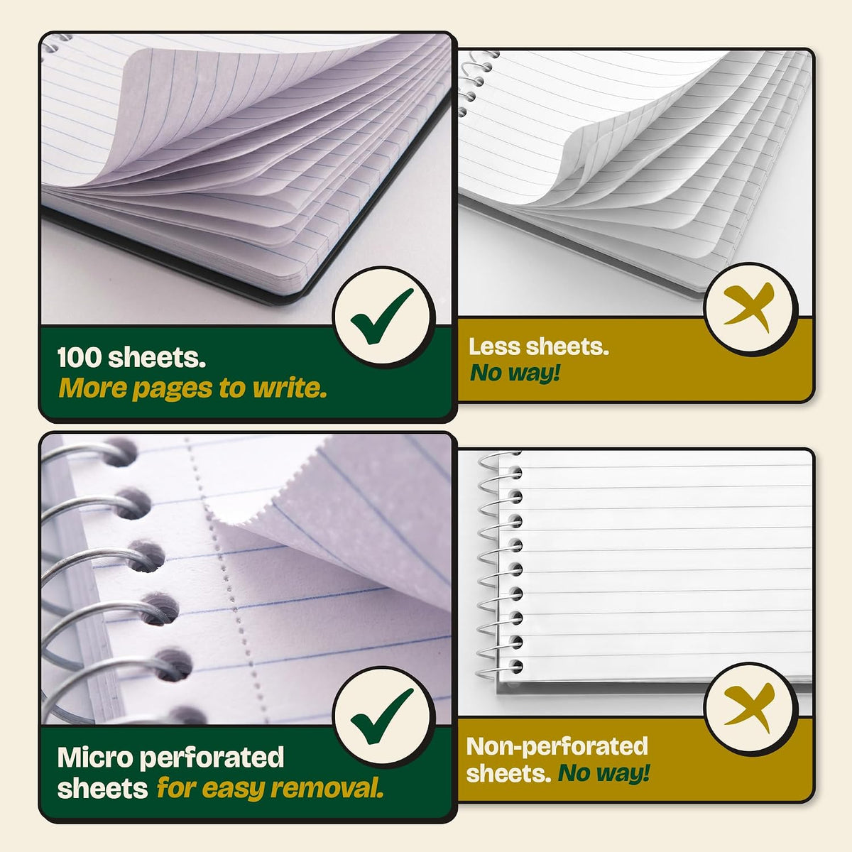 BAZIC PRODUCTS College-Ruled Personal Assignment Notebook, 5x7, 6-Set