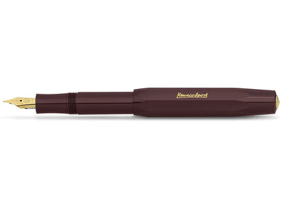 Kaweco CLASSIC SPORT Fountain Pen Red with 23 Carat Gold-Plated Steel Nib and Iridium Tip for Ink Cartridges I Sport Fountain Pen 13 cm I Nib: F (Fine)