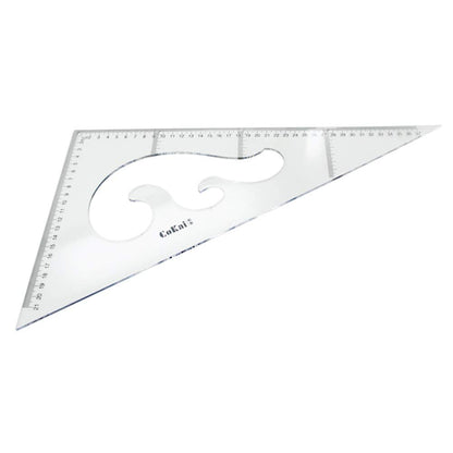 Jutagoss 40CM Large Triangle Ruler Square Set Plastic Triangular Scale Architectural Ruler for Students Homeschoolers Architects Engineers 1pcs