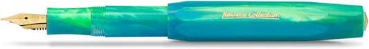 Kaweco COLLECTION Fountain Pen Marble Ocean I Premium Fountain Pen with Steel Nib for Ink Cartridges in Deep Cerulean Blue I Exclusive Pen 12.7 cm I Nib: F (Fine)