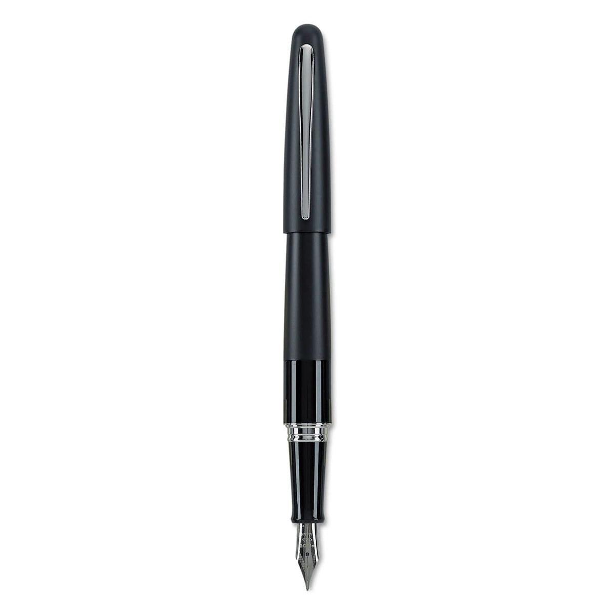 PILOT Metropolitan Collection Fountain Pen, Black Barrel, Classic Design, Medium Nib, Black Ink (91107)