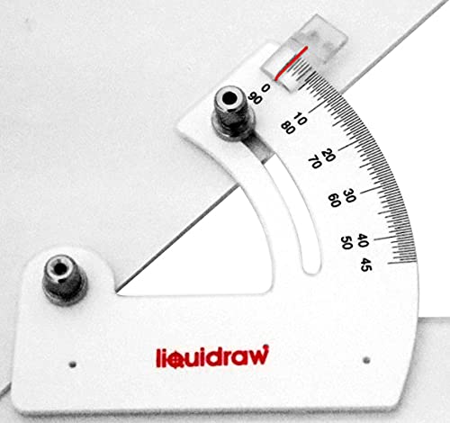 Liquidraw Adjustable Set Square, Clear Acrylic Triangle Ruler, 12in / 30cm