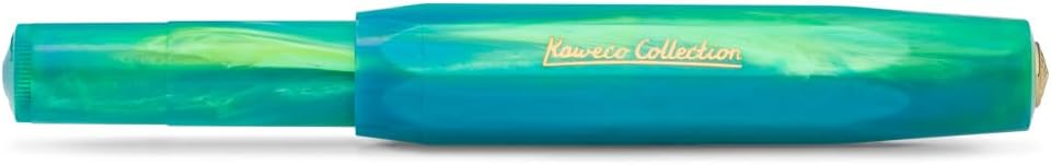Kaweco COLLECTION Fountain Pen Marble Ocean I Premium Fountain Pen with Steel Nib for Ink Cartridges in Deep Cerulean Blue I Exclusive Pen 12.7 cm I Nib: F (Fine)