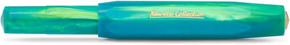 Kaweco COLLECTION Fountain Pen Marble Ocean I Premium Fountain Pen with Steel Nib for Ink Cartridges in Deep Cerulean Blue I Exclusive Pen 12.7 cm I Nib: F (Fine)