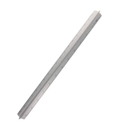 Utoolmart Triangular Ratio Scale Ruler Set,30cm / 11.8-inch Architectural Scale,Aluminum Alloy Ruler, Measuring Tool for Architects, Engineers, Draftsman and Students Silver 1 Pcs