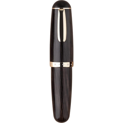 Lanxivi Majohn Q1 Fountain Pen Bent Nib Fude Pen, Little Fat Man Transparent Eyedropper Filling Pocket Pen Large Capacity