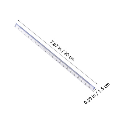 Triangular Ruler 20cm 10 Piece Plastic Set for Drafting Practice