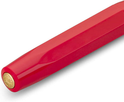 Kaweco CLASSIC SPORT Fountain Pen Red with 23 Carat Gold-Plated Steel Nib and Iridium Tip for Ink Cartridges I Sport Fountain Pen 13 cm I Nib: F (Fine)