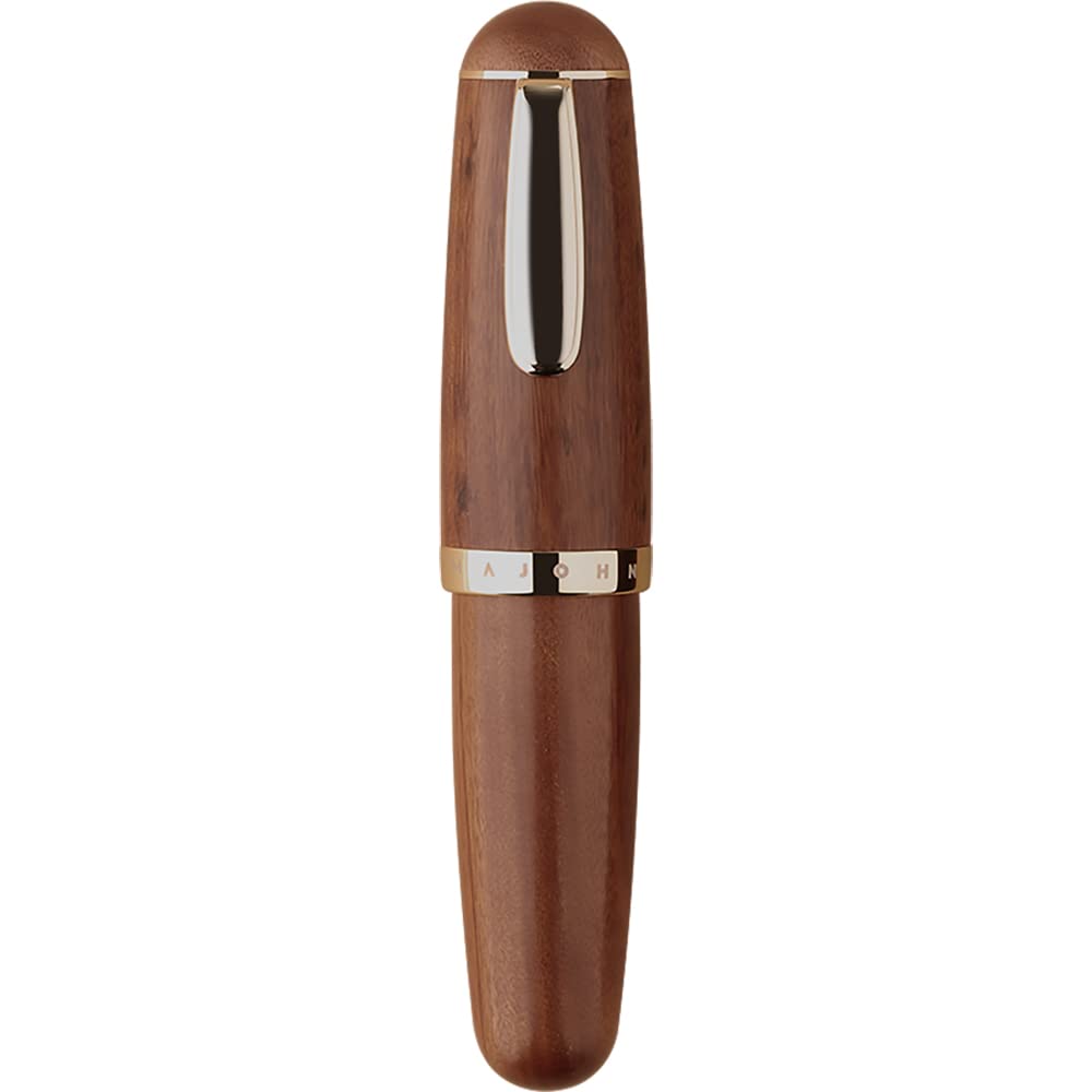 Lanxivi Majohn Q1 Fountain Pen Bent Nib Fude Pen, Little Fat Man Transparent Eyedropper Filling Pocket Pen Large Capacity