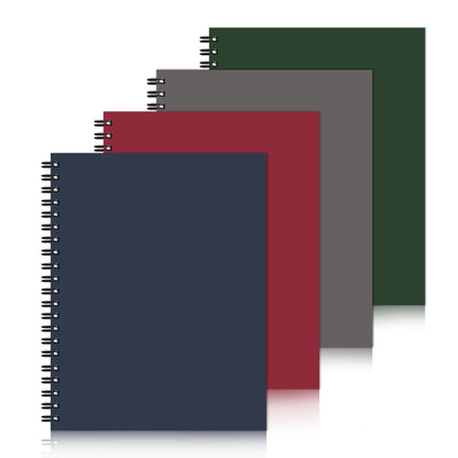Lined Spiral Notebook 8.5"x11" 4 Pack Hardcover Journal 100GSM