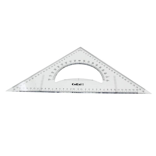 Jutagoss 40CM Large Triangle Ruler Square Set Plastic Triangular Scale Architectural Ruler for Students Homeschoolers Architects Engineers 1pcs