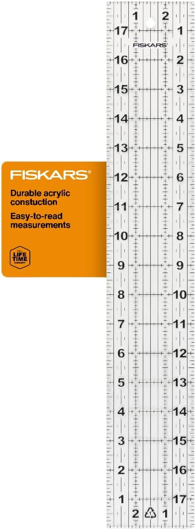 Fiskars 2-Piece Square Sewing Ruler Set, 6.5" x 6.5" and 12.5" x 12.5"