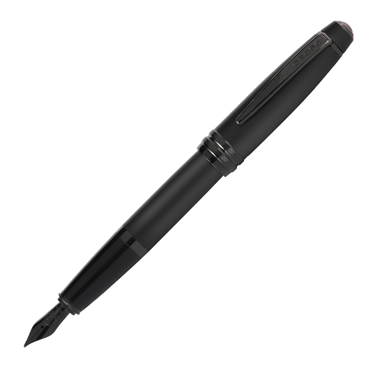Cross Bailey Matte Black Lacquer Fine Nib Fountain Pen, Black Ink