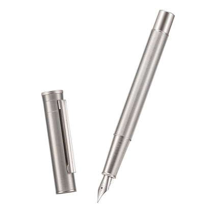 Asvine Dark Green Forest Fountain Pen Extra Fine Nib Classic Design with Converter and Metal Pen Case Set
