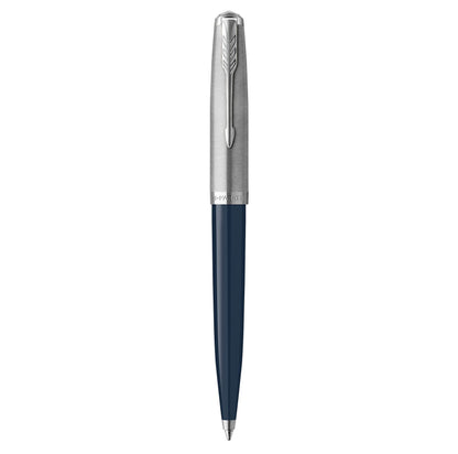 Parker 51 Fountain Pen, Midnight Blue Barrel, Chrome Trim, Fine Nib, Black Ink Cartridge, Gift Box