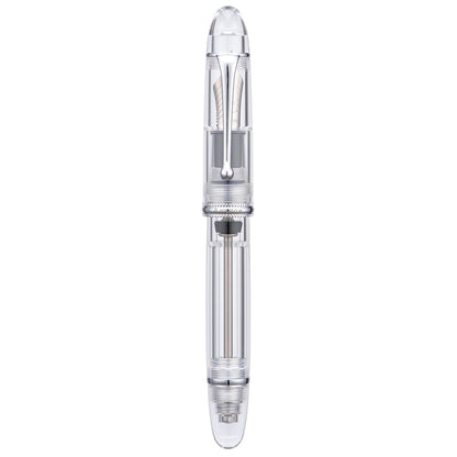 Asvine V800 Fountain Pen – Vacuum Filling System with Large Ink Capacity – Smooth Number 8 Fine Nib with Gift Case and Wrench- Green Acrylic