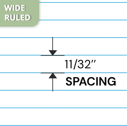 ONAVIA 1 Subject Spiral Notebook Wide Ruled 5 Pack, 140 Pages, Black