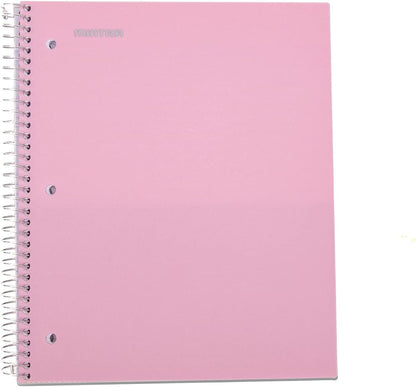 Mintra Office Durable Spiral Notebooks, 1 Subject, (Spring Pink, Sun Yellow, Arctic Ice, College Ruled 3pk)