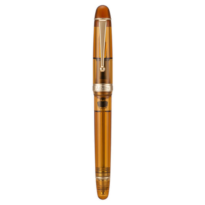 Asvine V126 Vacuum Filling Fountain Pen Extra Fine Nib, Transparent Clear Acrylic, Large-Capacity with Gift Case