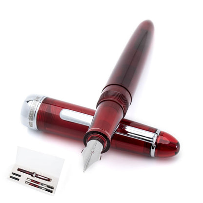 Monteverde USA Monza 3 Fountain Pen Set (Red) - Medium, Fine, Omniflex Nib - Ideal Gift for Men & Women - Perfect for Office, Business, School, Gifts, Journaling, Autographs