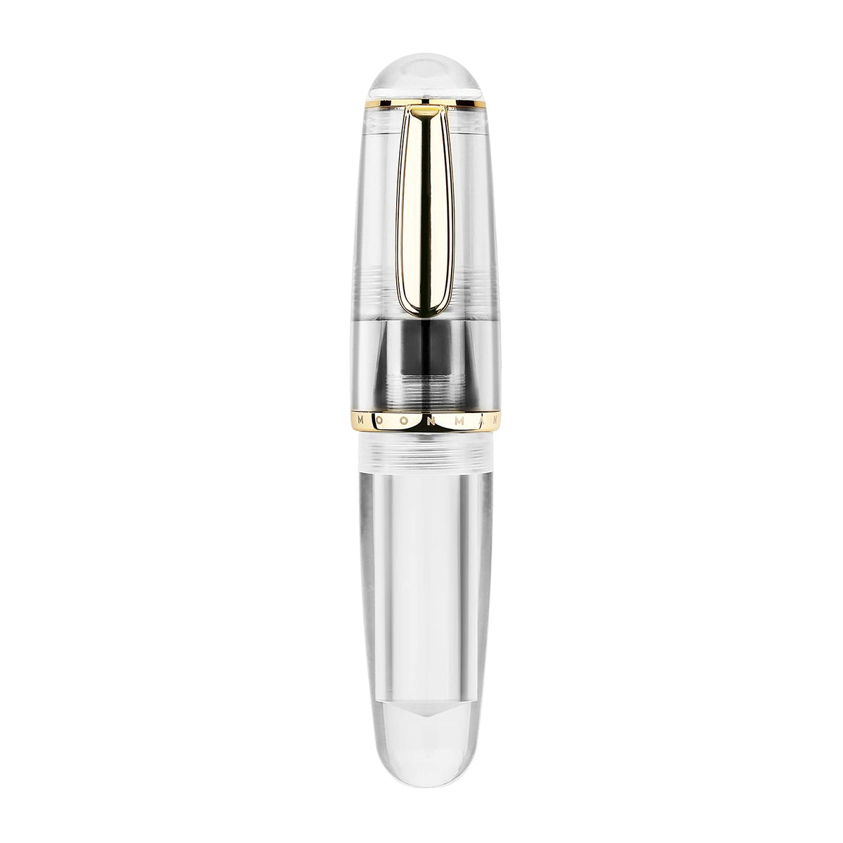 Lanxivi Majohn Q1 Fountain Pen Bent Nib Fude Pen, Little Fat Man Transparent Eyedropper Filling Pocket Pen Large Capacity