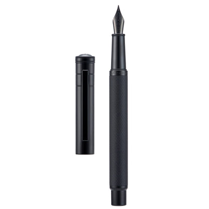 Asvine Dark Green Forest Fountain Pen Extra Fine Nib Classic Design with Converter and Metal Pen Case Set