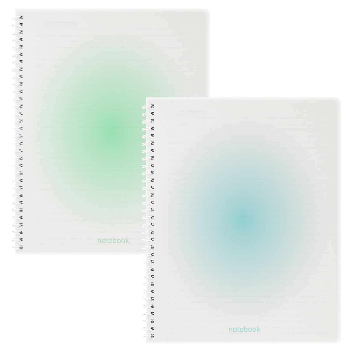 Oucaru A4 Spiral Notebook 4 Pack College Ruled Cute Pastel Notebooks
