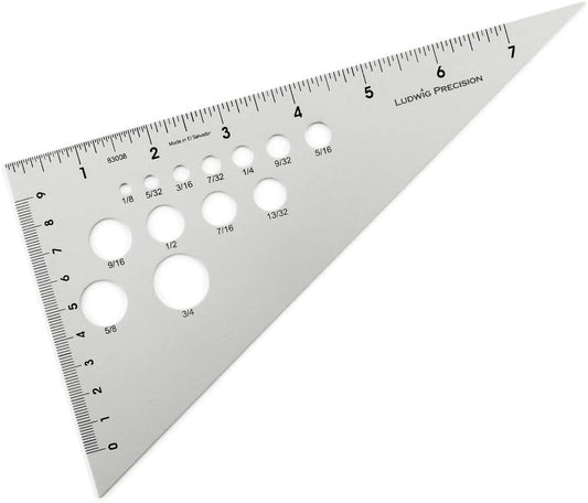 Ludwig Precision 8" 30-60-90-Degree Aluminum Drafting Triangle, 83008