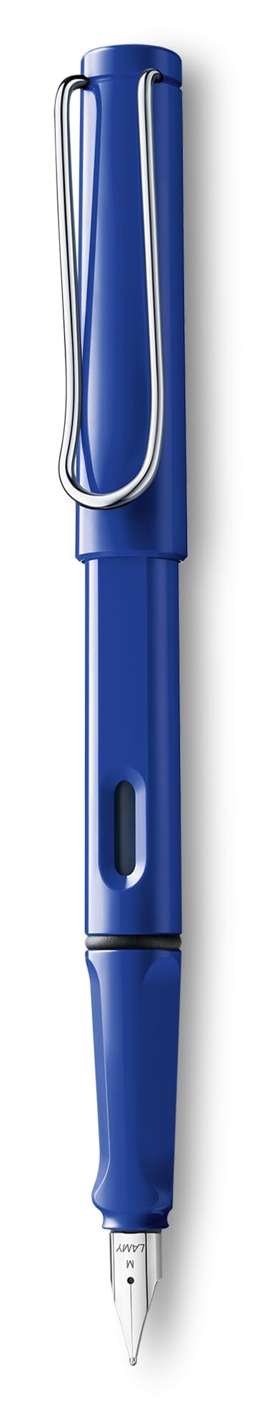 LAMY safari blue - Fountain Pen with ergonomic grip & polished steel nib in size F - ideal for any Writing & Calligraphy - including LAMY T 10 blue cartridge - Right-Handed