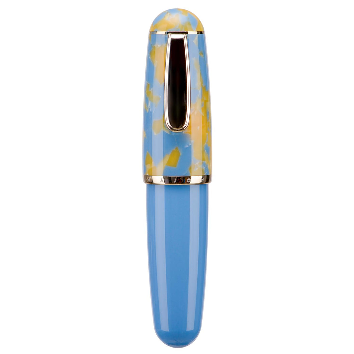 Lanxivi Majohn Q1 Fountain Pen Bent Nib Fude Pen, Little Fat Man Transparent Eyedropper Filling Pocket Pen Large Capacity