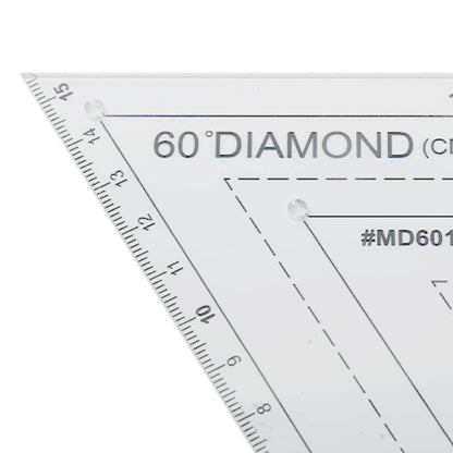 4 Pcs Quilting Rulers, Transparent Patchwork Sewing Cutting Craft Ruler, with 60 Degree Triangle and Diamond, 45 Degree Diamond, Hexagon Shape Templates Sewing DIY Tool(Transparent)